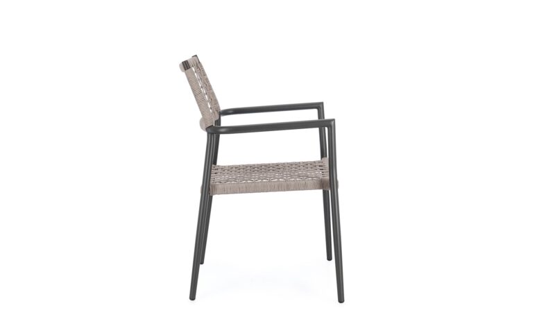 Caleta - Sillón de exterior, Antracita/Khaki - Apilables - Imagen 2