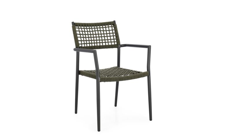 Caleta - Sillón de exterior, Antracita/Verde - Apilables