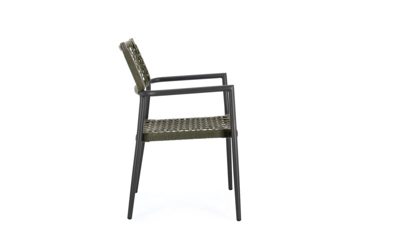Caleta - Sillón de exterior, Antracita/Verde - Apilables - Imagen 2