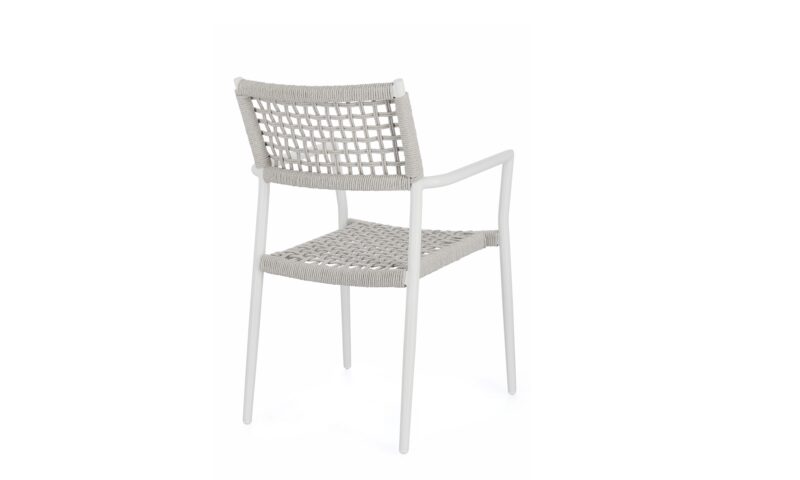 Caleta - Sillón de exterior, Blanco - Apilables - Imagen 4