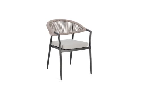 Millor - Silla de exterior, Antracita/Khaki - Apilables