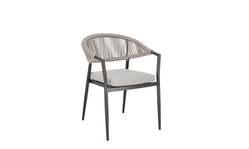 Millor - Silla de exterior, Antracita/Khaki - Apilables