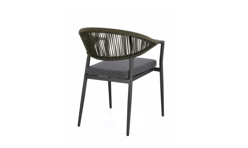 Millor - Silla de exterior, Antracita/Verde - Apilables - Imagen 4