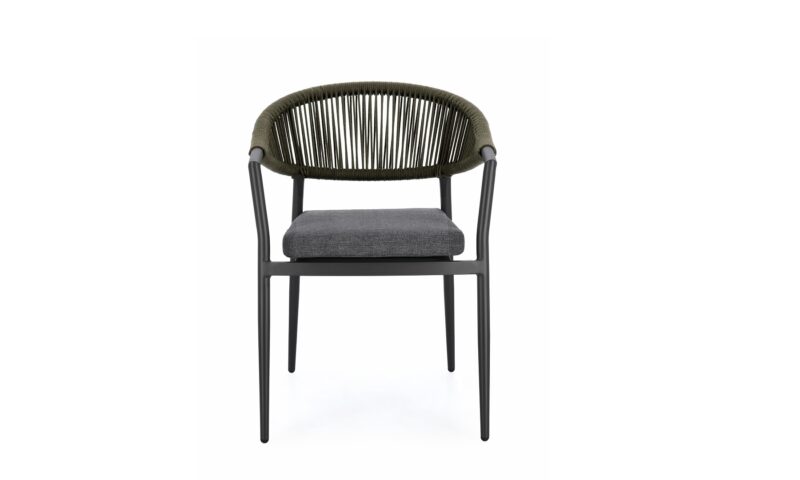 Millor - Silla de exterior, Antracita/Verde - Apilables - Imagen 3