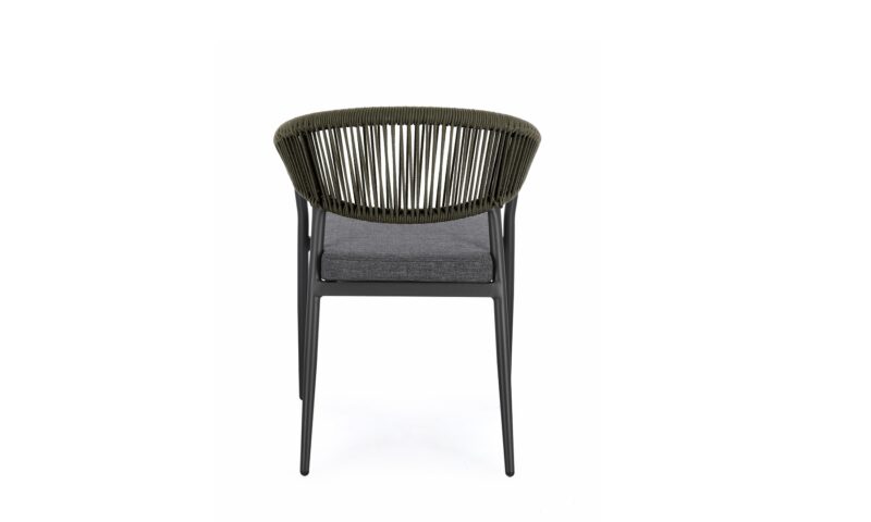 Millor - Silla de exterior, Antracita/Verde - Apilables - Imagen 5