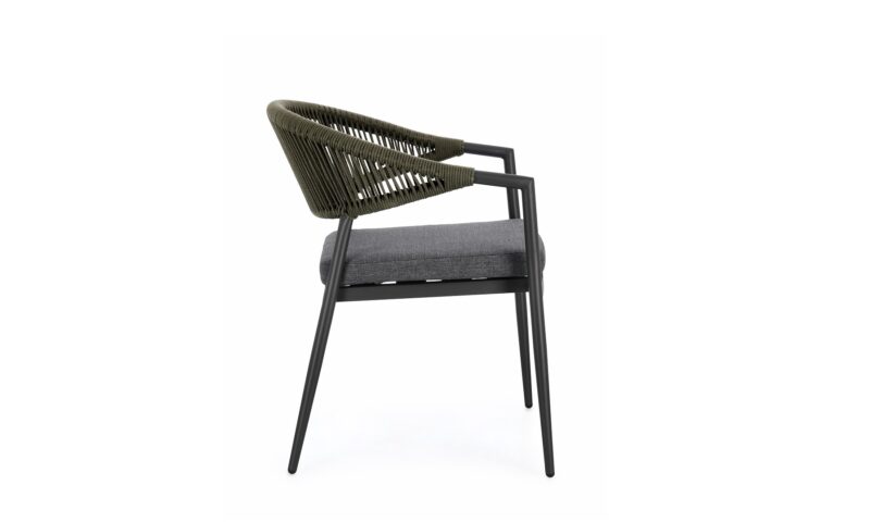 Millor - Silla de exterior, Antracita/Verde - Apilables - Imagen 2