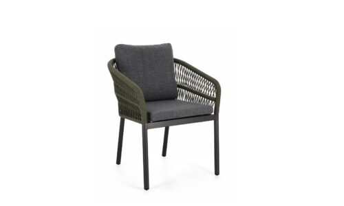 Galdana - Silla de exterior, Antracita/Verde - Apilables