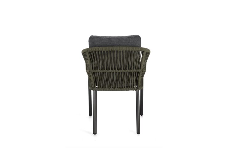 Galdana - Silla de exterior, Antracita/Verde - Apilables - Imagen 5