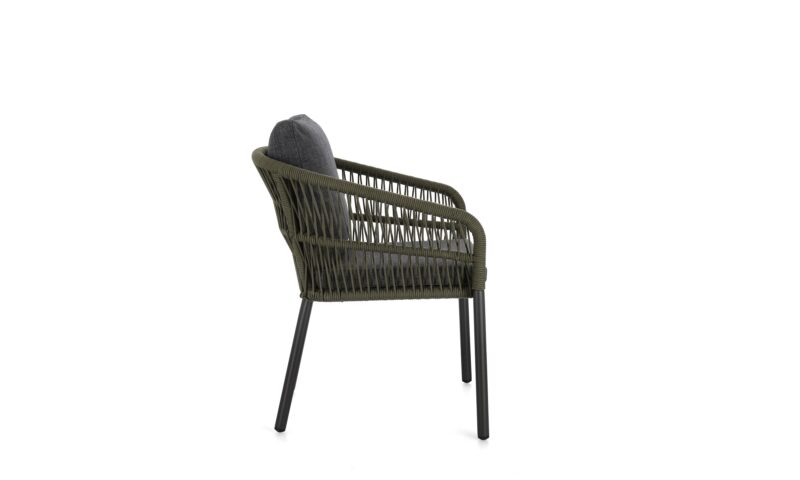 Galdana - Silla de exterior, Antracita/Verde - Apilables - Imagen 2