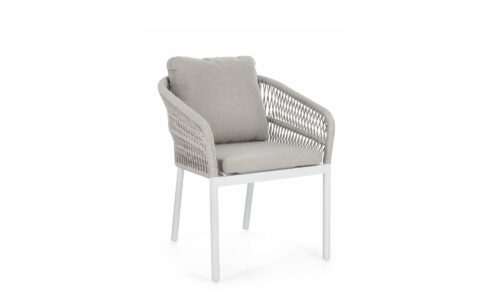 Galdana - Silla de exterior, Blanco - Apilables