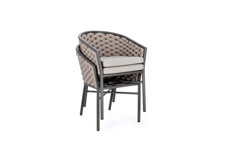 Margalida - Silla de exterior, Antracita/Khaki - Apilables - Imagen 6