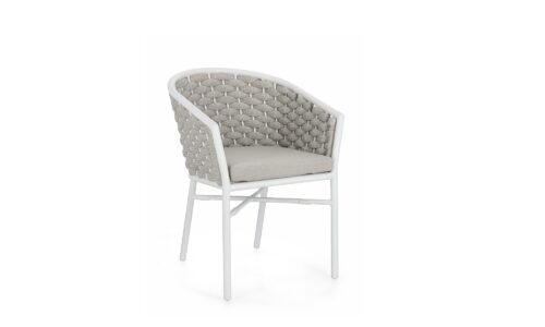 Margalida - Silla de exterior, Blanco - Apilables