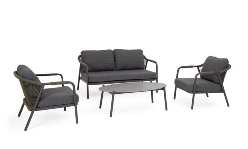 Miravet - Conjunto de exterior Antracita/Verde