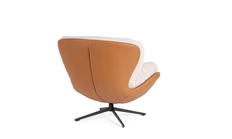 Adinda - Sillón giratorio - Hielo/Coñac - Imagen 4