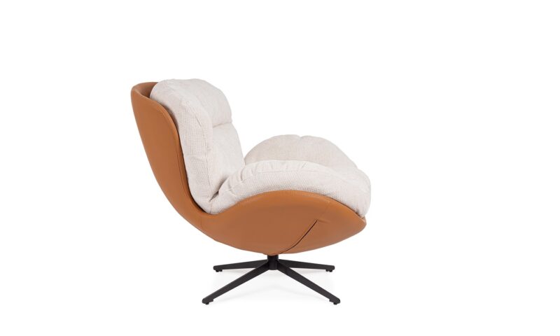 Adinda - Sillón giratorio - Hielo/Coñac - Imagen 2