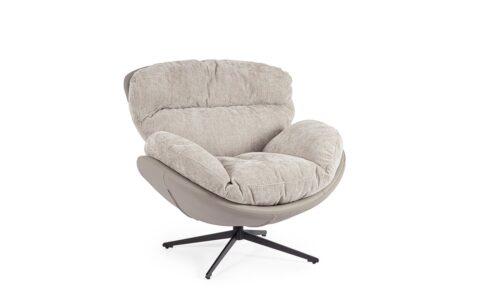 Adinda - Sillón giratorio - Gris/Visón