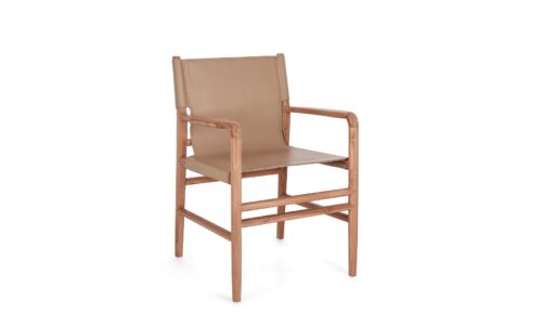 Caroline - Silla con Brazos, Natural/Camel