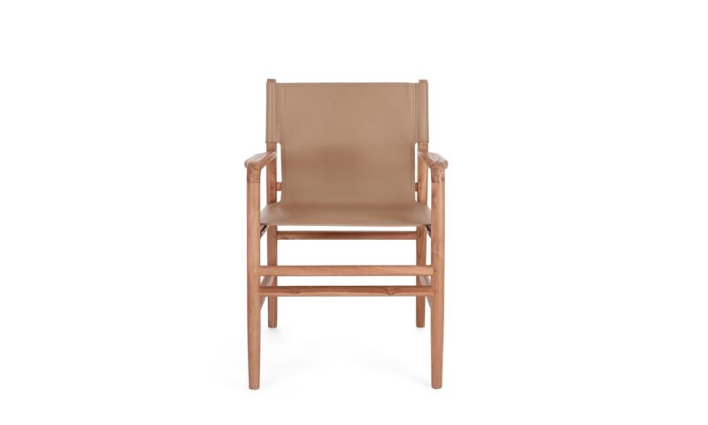 Caroline - Silla con Brazos, Natural/Camel - Imagen 3