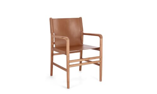 Caroline - Silla con Brazos, Natural/Coñac