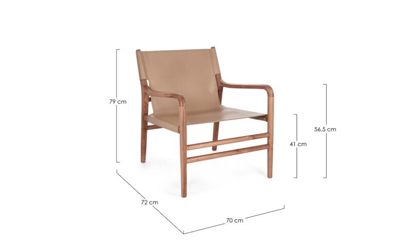 Caroline - Sillón Lounge, Natural/Camel Pack 2 uds. - Imagen 7