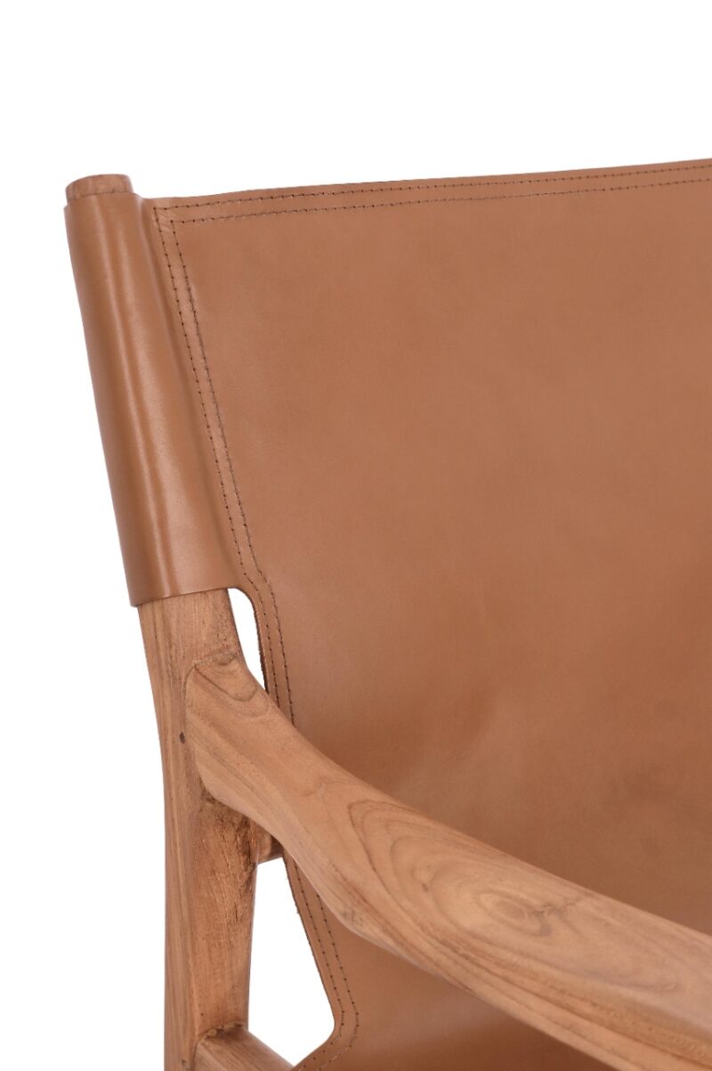 Caroline - Sillón Lounge, Natural/Coñac (Pack de 2) - Imagen 9