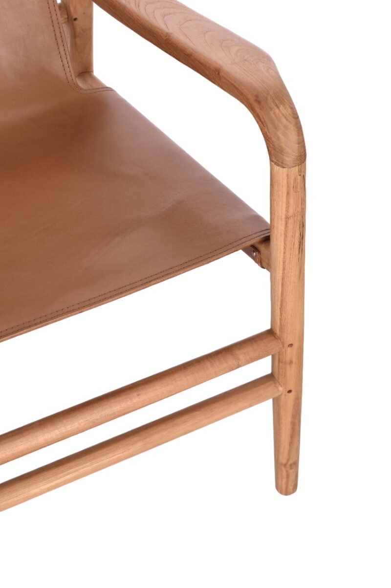 Caroline - Sillón Lounge, Natural/Coñac (Pack de 2) - Imagen 8