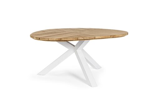 Palmdale - Mesa fija de 160 cm. Blanco