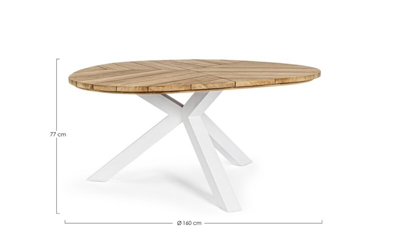Palmdale - Mesa fija de 160 cm. Blanco - Imagen 3