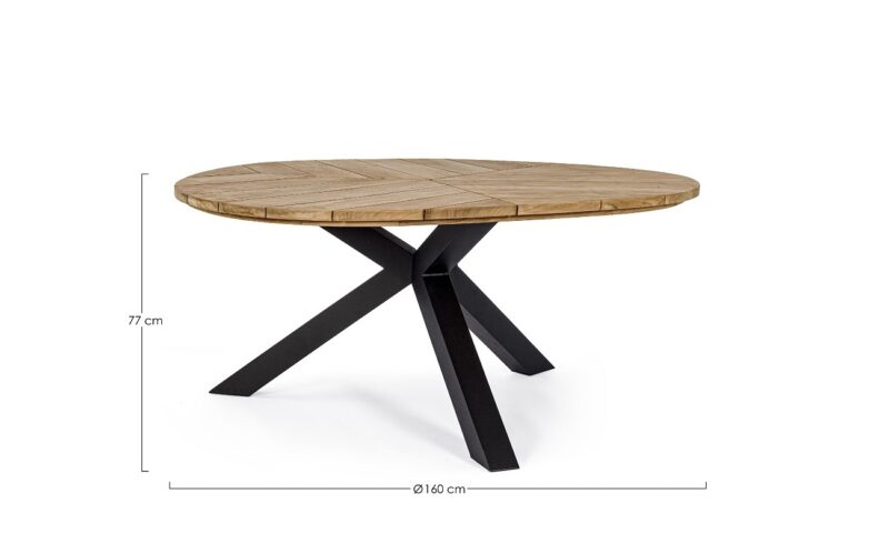 Palmdale - Mesa fija de 160 cm. Antracita - Imagen 3