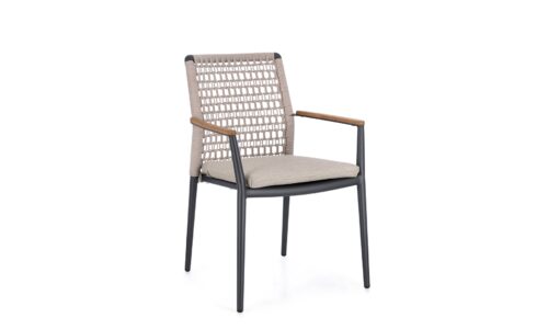 Maddox - Silla de exterior, Antracita - Apilables