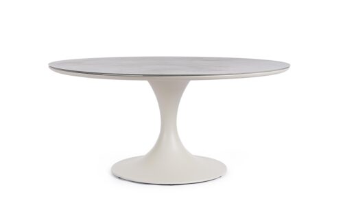 Arnold - Mesa de exterior redonda de 158 cm Pelican