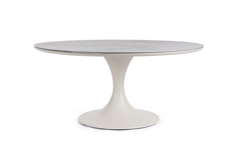 Arnold - Mesa de exterior redonda de 158 cm Pelican