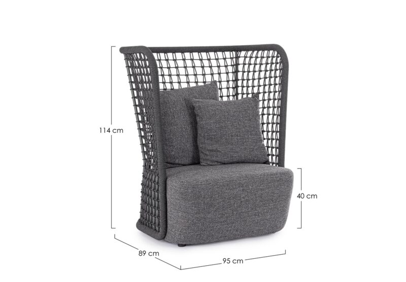Kollar - Sillón para exterior, Antracita - Imagen 6