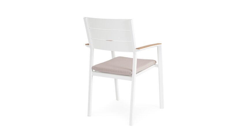 Zelmar - Silla de exterior Blanco  - Apilable - Imagen 4