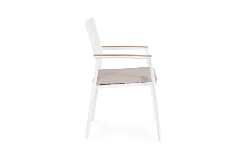 Zelmar - Silla de exterior Blanco  - Apilable - Imagen 5