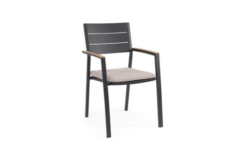 Zelmar - Silla de exterior Antracita - Apilable