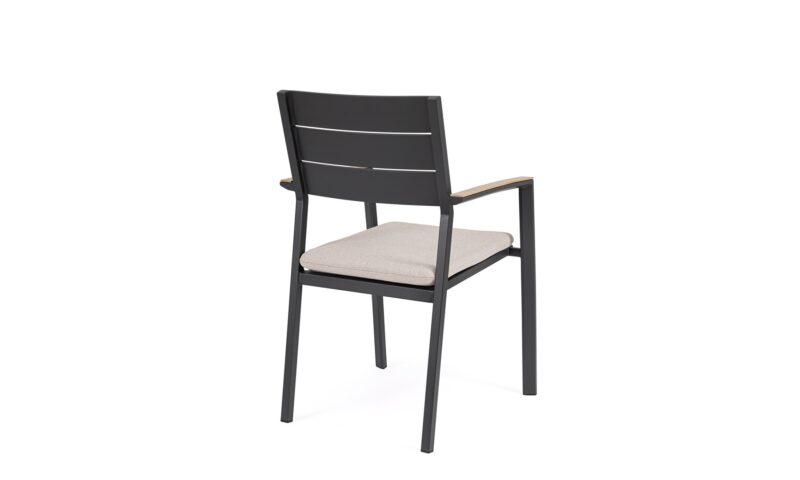 Zelmar - Silla de exterior Antracita - Apilable - Imagen 5