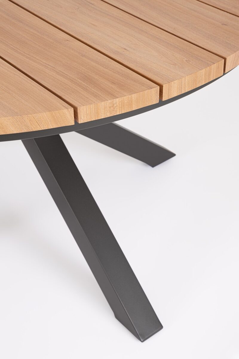 Zelmar - Mesa de exterior de 130 cm, Antracita - Imagen 2