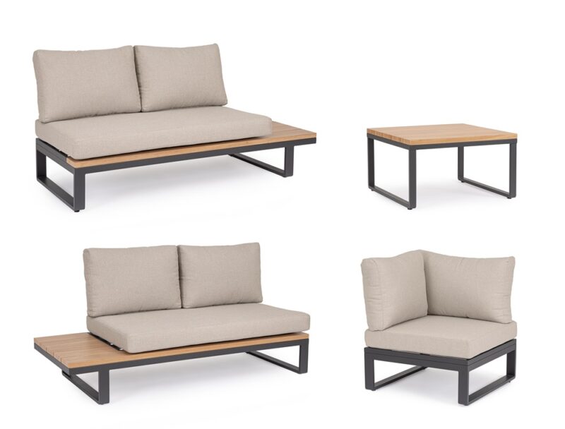 Zelmar - Conjunto para terraza, Antracita - Imagen 3