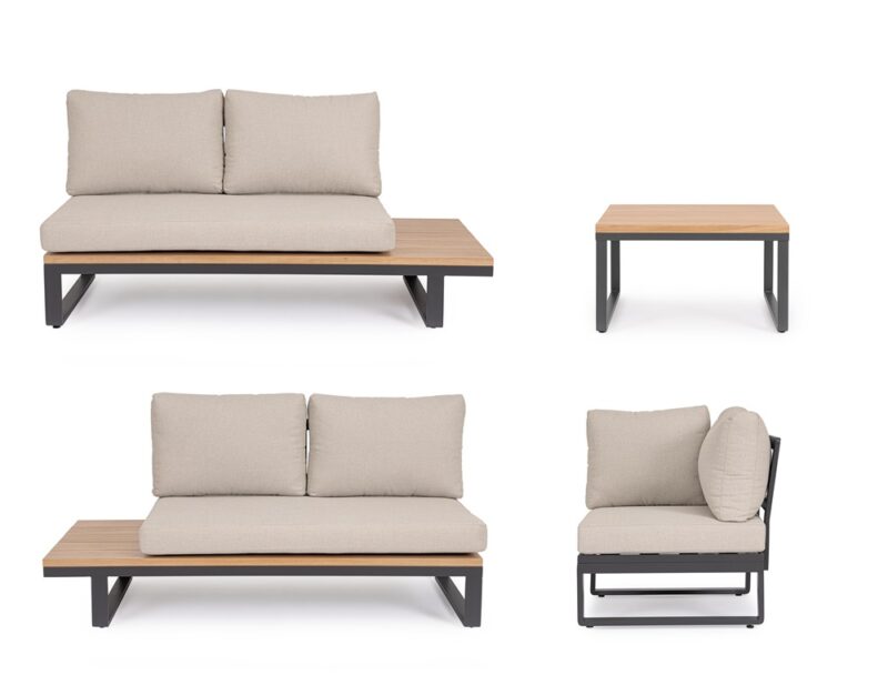 Zelmar - Conjunto para terraza, Antracita - Imagen 4