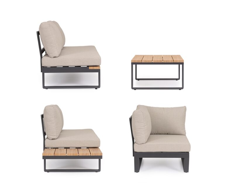 Zelmar - Conjunto para terraza, Antracita - Imagen 5