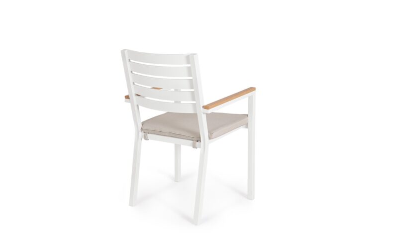 Henna - Silla de exterior Blanco - Apilable - Imagen 5