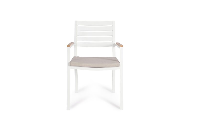 Henna - Silla de exterior Blanco - Apilable - Imagen 3