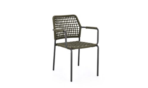 Rajada - Sillón de exterior, Verde - Apilables