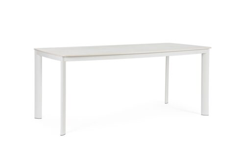Alcora - Mesa de exterior de 180 cm - Blanco