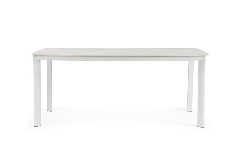 Alcora - Mesa de exterior de 180 cm - Blanco - Imagen 2