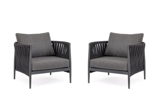 Jacinta - Sillón Antracita (Pack de 2 udds.)