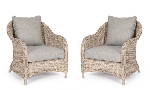 Aditya - Sillón de exterior (Pack de 2 uds)