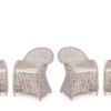 Martín - Sillón  de exterior/interior - Blanqueado (Pack 4 uds)