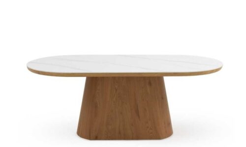 Voila - Mesa de comedor ovalada de 200 x 100 cm